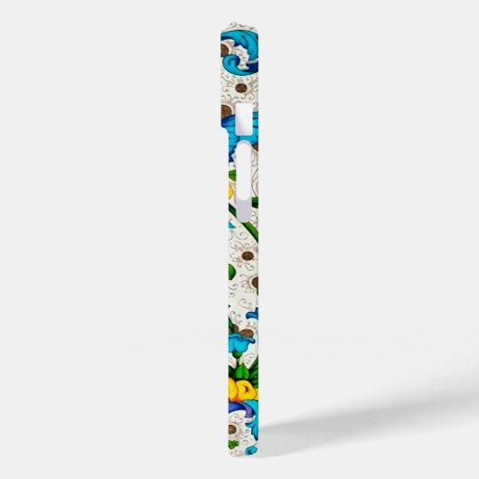BLOEMEN FLORENTIJNSE RENAISSANCE BLAUWE KRULLEN, B Case-Mate iPhone CASE (Achterkant / Links)