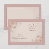 Bloemen fluistert bruidsmeisje Kaarten (Voorkant / Achterkant)