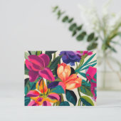 Bloemen fluitend botanisch briefkaart (Staand voorkant)