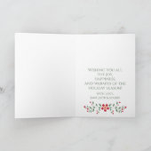 Bloemen Foliage Een foto Kerstmis Feestdagen Kaart (Binnen)