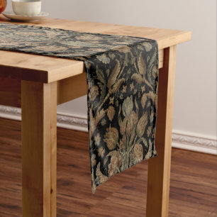 Bloemen & Foliage Imitatie Tapestry Weefpatroon Korte Tafelloper