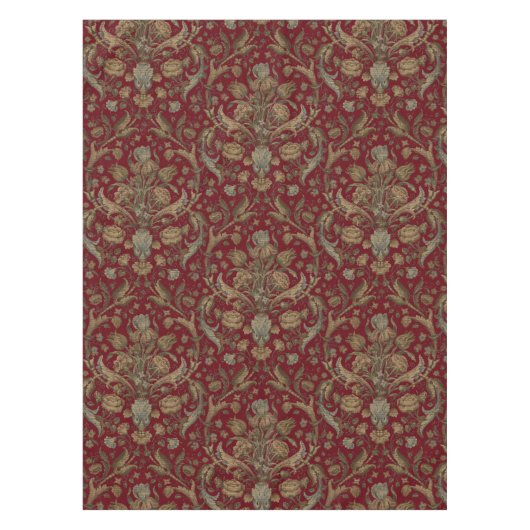 Bloemen & Foliage Imitatie Tapestry Weefpatroon Tafelkleed (Voorkant)