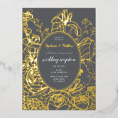 Bloemen Folie Uitnodiging (Voorkant)