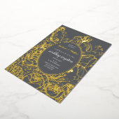 Bloemen Folie Uitnodiging (Gedraaid)