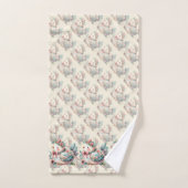 Bloemen Folk Vogel met Pastel Boho Charm Bad Handdoek (Handdoek)