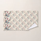 Bloemen Folk Vogel met Pastel Boho Charm Bad Handdoek (Handdoek)