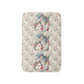 Bloemen Folk Vogel met Pastel Boho Charm Badmat (Voorkant Verticaal)