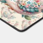 Bloemen Folk Vogel met Pastel Boho Charm Bureaumat (Hoek)