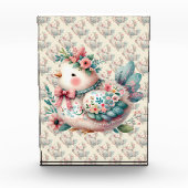Bloemen Folk Vogel met Pastel Boho Charm Fotoblokken (Voorkant)