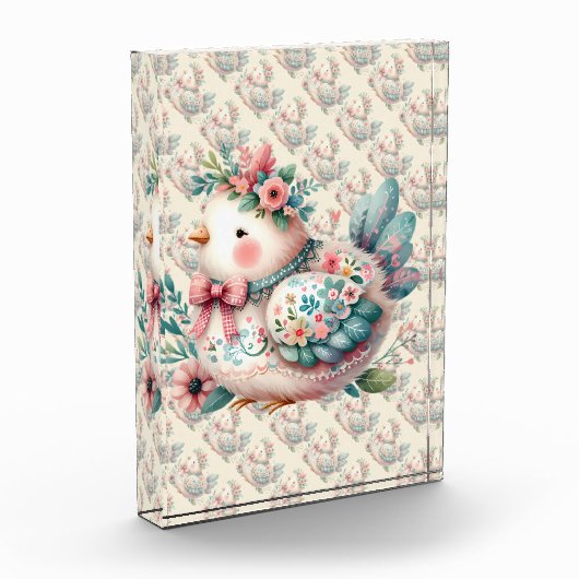 Bloemen Folk Vogel met Pastel Boho Charm Fotoblokken (Links)