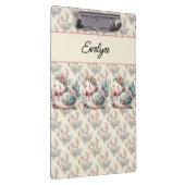 Bloemen Folk Vogel met Pastel Boho Charm Klembord (Rechts)