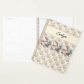 Bloemen Folk Vogel met Pastel Boho Charm Planner (Display)