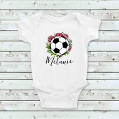 Bloemen Football Voetbal Baby Meisje Bodysuits