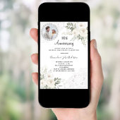 Bloemen foto 10e huwelijksverjaardag kaart