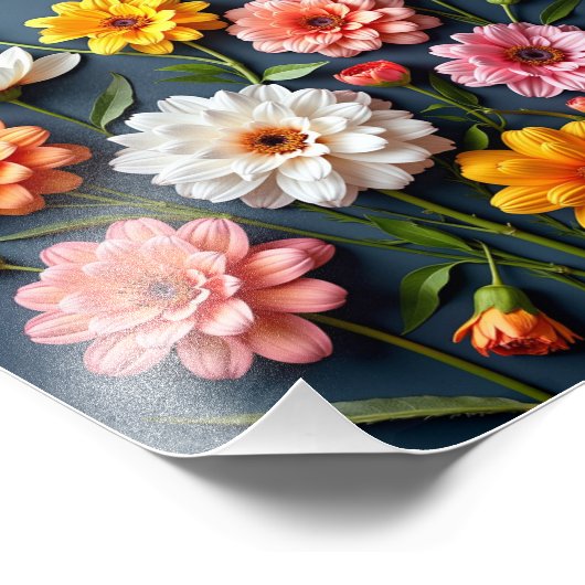 Bloemen Foto Afdruk (Hoek)