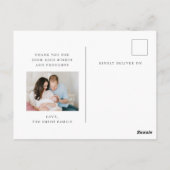 Bloemen Foto Geboorteaankondiging Postkaart (Achterkant)