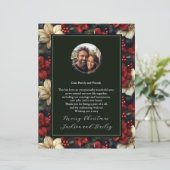  Bloemen Foto Kerst Letter Paper (Staand voorkant)