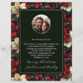  Bloemen Foto Kerst Letter Paper (Voorkant)