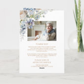 Bloemen Foto Memorial Begrafenisprogramma's Kaart (Achterkant)