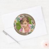 Bloemen Foto Ronde Sticker (Envelop)