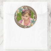 Bloemen Foto Ronde Sticker (Tas)