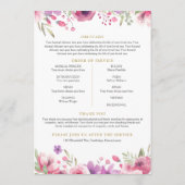 Bloemen Foto Rouwplechtigheid Order Of Service Programmakaart (Achterkant)