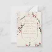  Bloemen Foto Sympathie Dank u kaart Notitiekaartje (Achterkant)