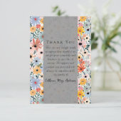  Bloemen Foto Sympathy Begrafenismonument Bedankkaart (Staand voorkant)