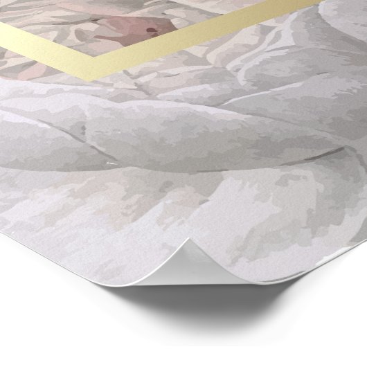 Bloemen Foto Viering van het Leven Funeral Bord Poster (Hoek)