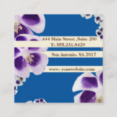 Bloemen Foto Vierkant Visitekaartje (Achterkant)