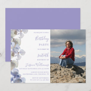 Bloemen Foto Vrouwelijke Verjaardagsfeest Kaart