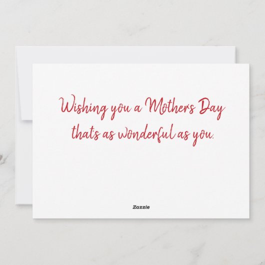 Bloemen fotolijst Moederdag kaart (Achterkant)