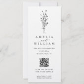 Bloemen Fotostrip Fotohokje Save The Date (Achterkant)