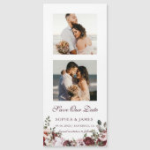 Bloemen Fotostrip Magnetische bruiloft Bewaar de d (Voorkant)