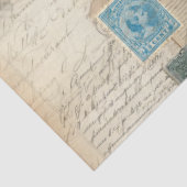 Bloemen Frans Blauw Roze Ephemera Decoupage Tissuepapier (Detail)