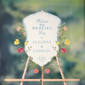  Bloemen Franse bruiloft Welkom Acryl Teken Acryl Bord (Neutraal)