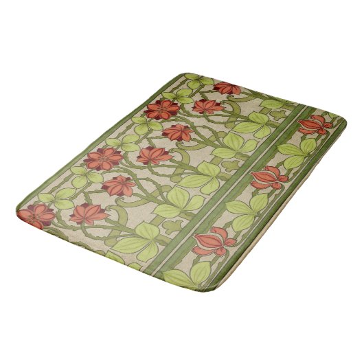 Bloemen Friezen Grens in Art Nouveau Stijl Badmat (Gekanteld)