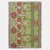 Bloemen Friezen Grens in Art Nouveau Stijl Deken (Voorkant Verticaal)