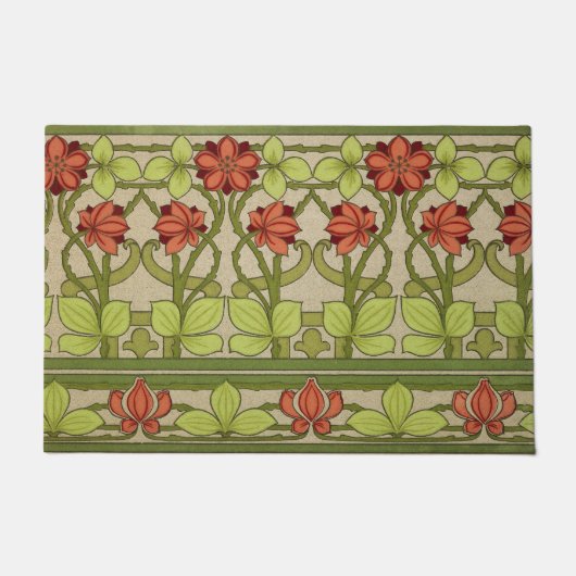 Bloemen Friezen Grens in Art Nouveau Stijl Deurmat (Voorkant)