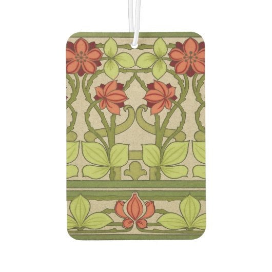 Bloemen Friezen Grens in Art Nouveau Stijl Luchtverfrisser (Achterkant)