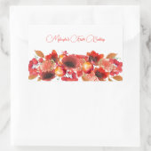 Bloemen-, Fruit- en Bessen Voedingssticker Rechthoekige Sticker (Tas)