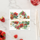 Bloemen, fruit en rode bessen Thanksgiving Servet (Insitu)