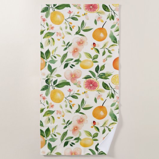 Bloemen & Fruit Strandlaken (Voorkant)