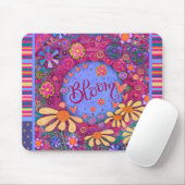 Bloemen Fun Bloom Moderne Streep Inspirivity Muismat (Met muis)