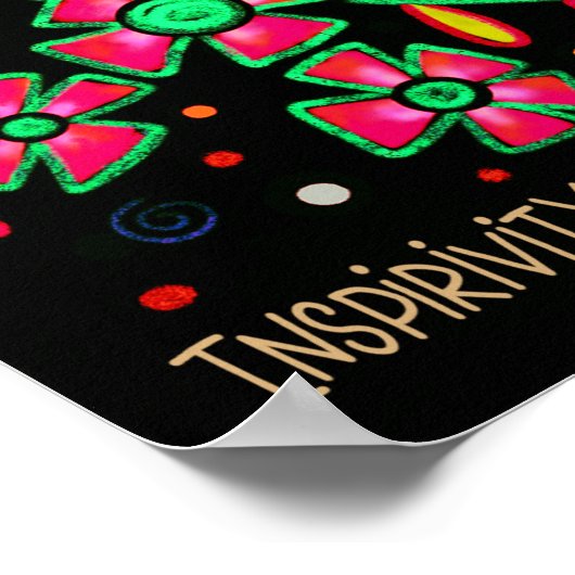  bloemen gaan op uw eigen manier inspirerend citaa poster (Hoek)