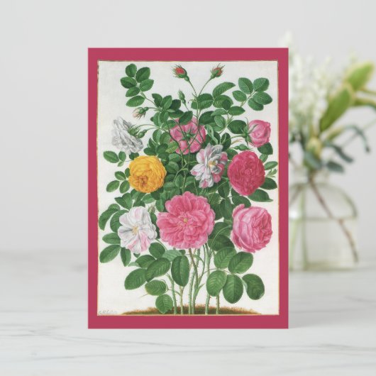  bloemen, Garden Rozen Vrijgezellenfeest Party Kaart (Staand voorkant)