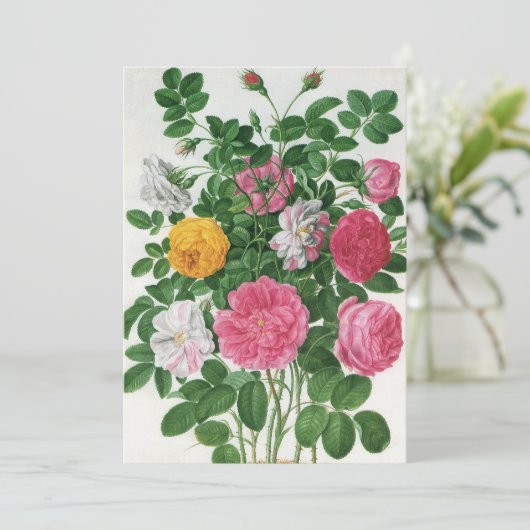  bloemen, Garden Rozen Vrijgezellenfeest Party Kaart (Staand voorkant)