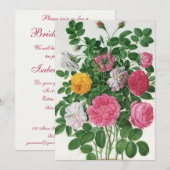  bloemen, Garden Rozen Vrijgezellenfeest Party Kaart (Voorkant / Achterkant)