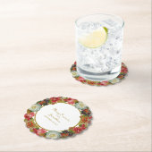 Bloemen Garland herfst Rozen herfst bruiloft Kartonnen Onderzetters (Insitu)