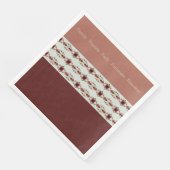 Bloemen geaccentueerd bruin servet (Hoek)